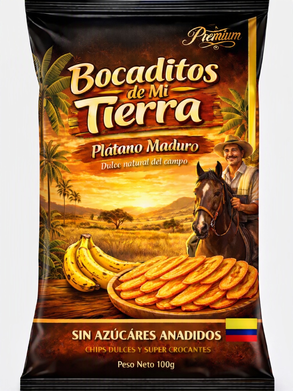 Chips de plátano maduro 100 g