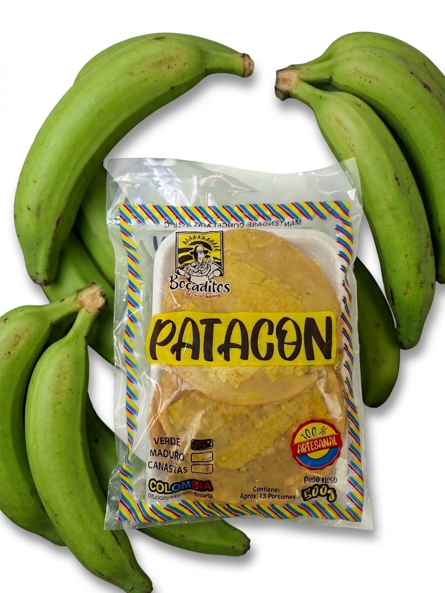 Patacón precocido de plátano verde 500 g