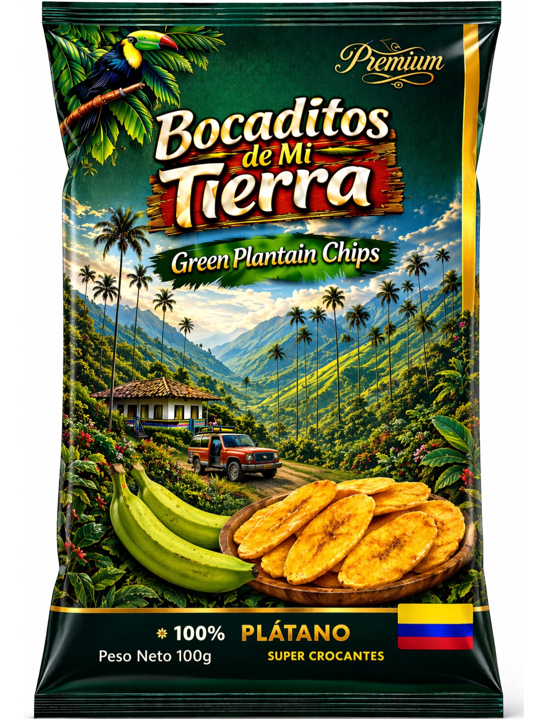 Chips de plátano verde 100 g